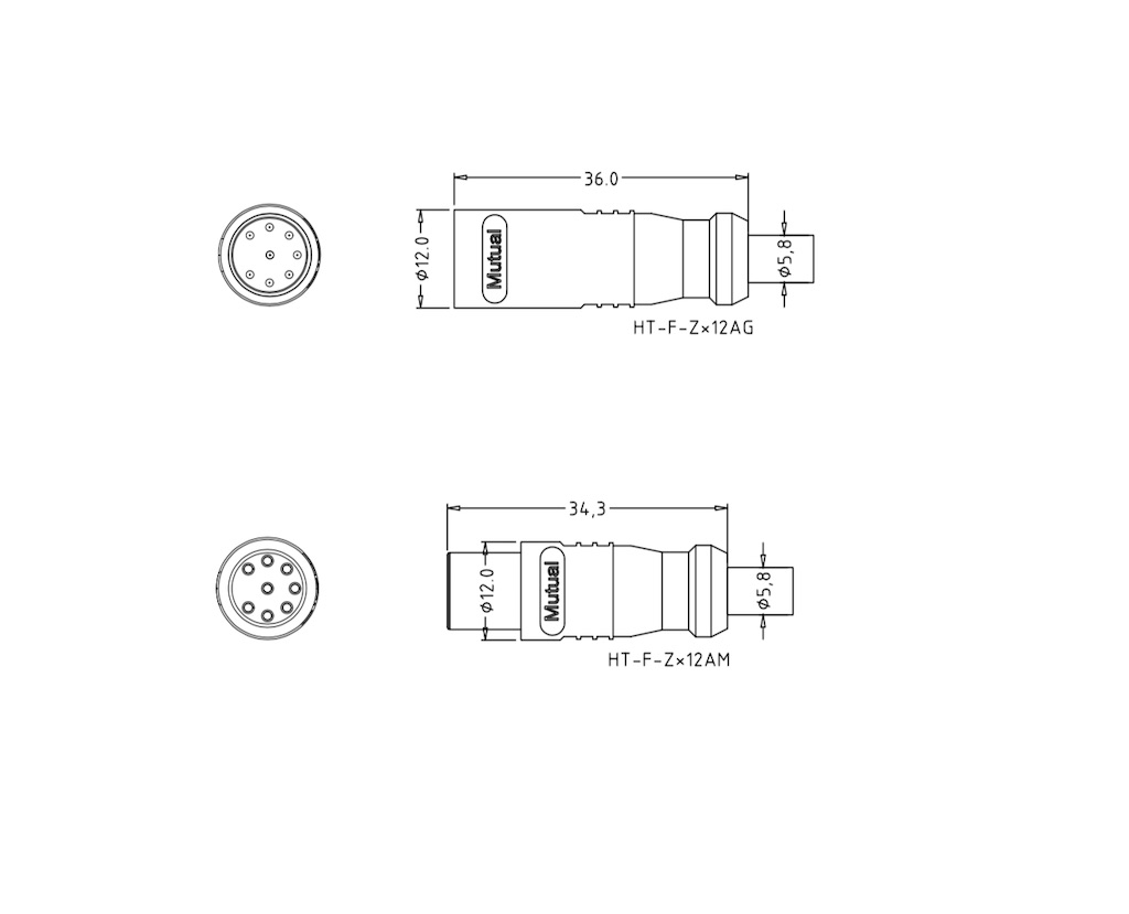 812 A Stecker 8-polig