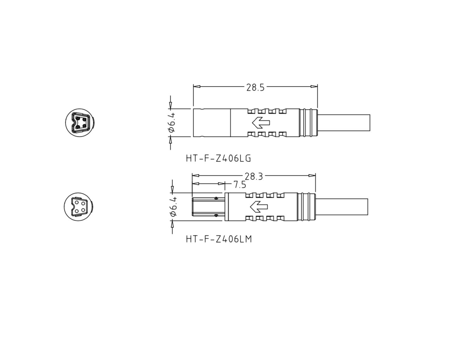 4-poliges Mini-Elektrokabel für Roller