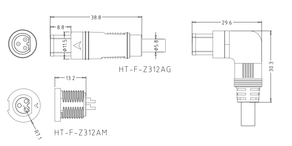 312 Batterieanschluss 2+1 Stromanschluss