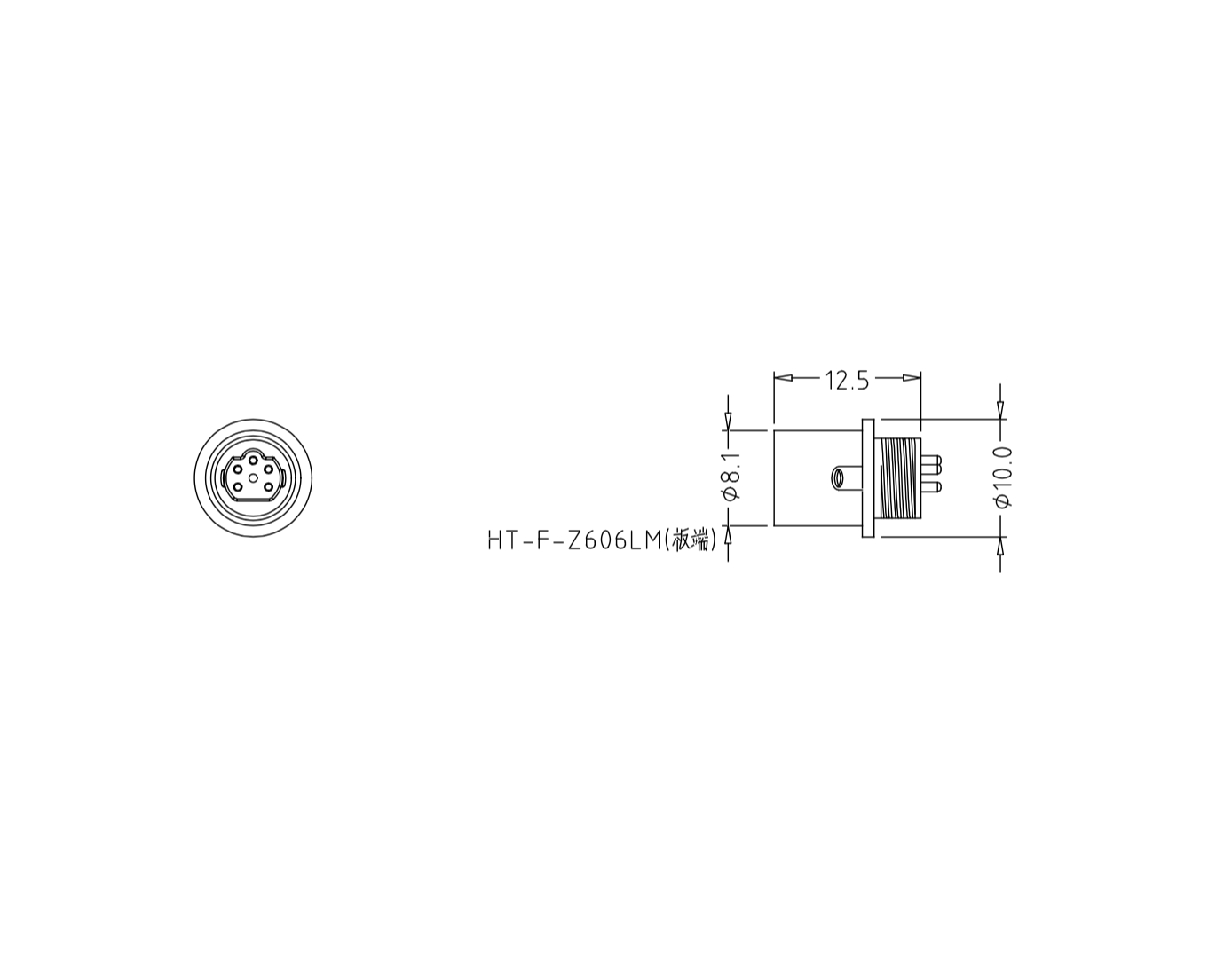 6-Pin-Panel-Montage-Fahrrad-Mini