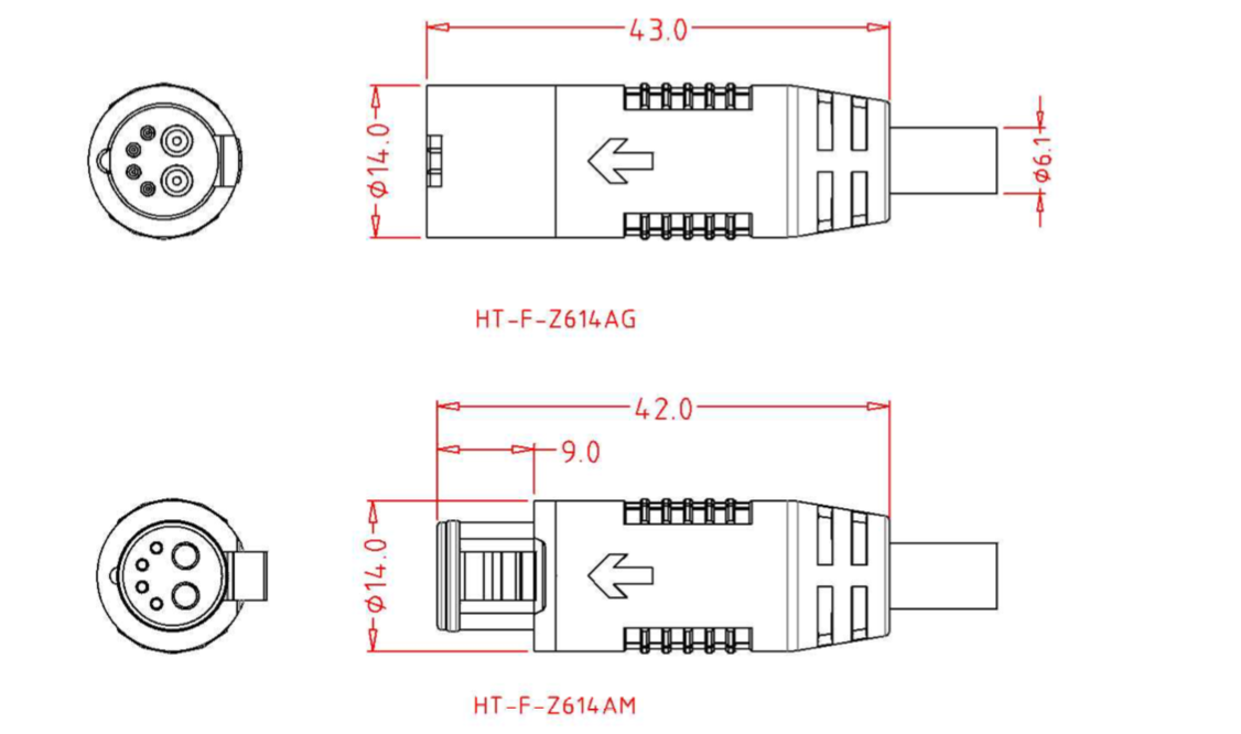 2+4 Batteriesteckerverriegelung