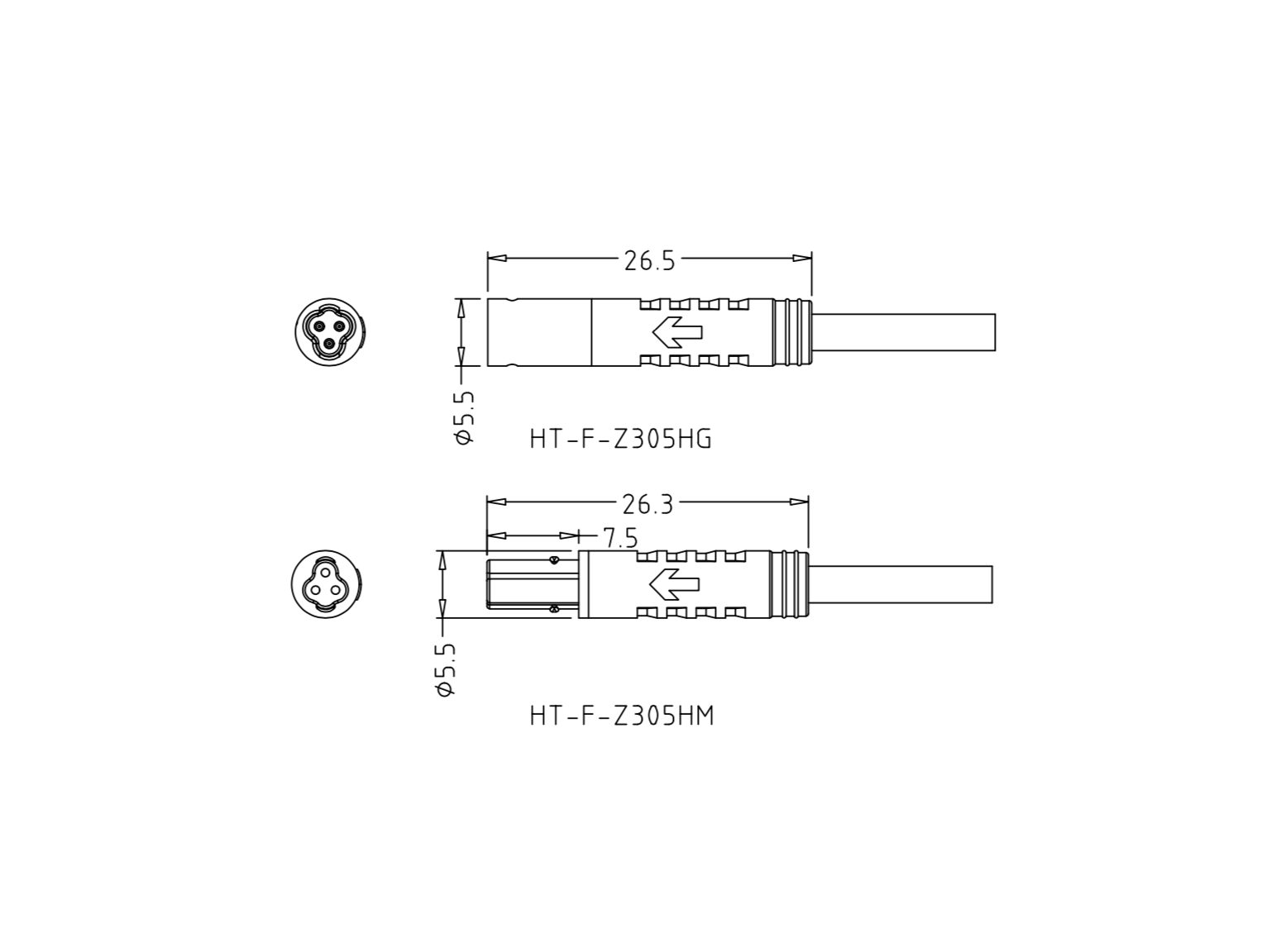 Z305H 3-poliges Signal für Roller elektrisch