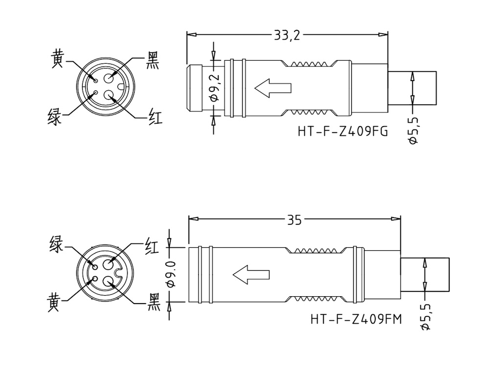 4-poliger Batteriestecker 409F